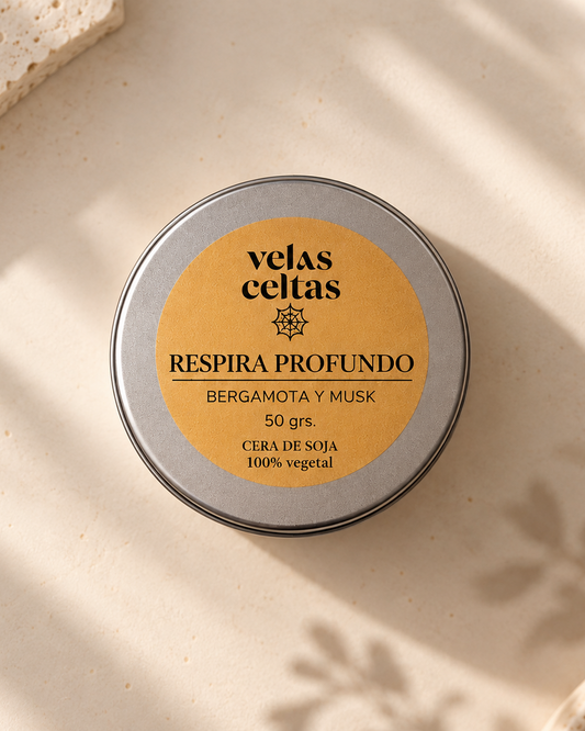 Respira Profundo Vela lata