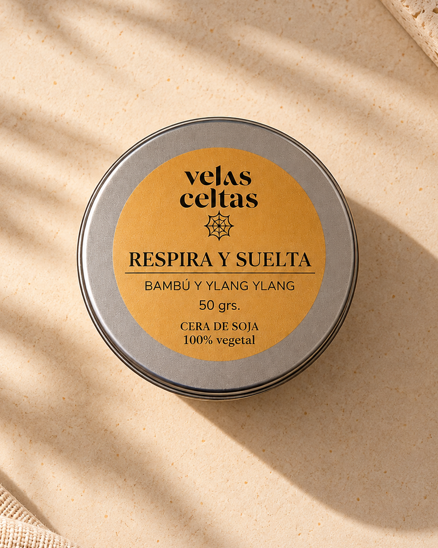 Respira y Suelta Vela lata